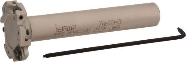 Iscar - Shank Connection, 9/32" Cutting Width, 7/16" Depth of Cut, 1-1/2" Cutter Diam, 3 Tooth Indexable Slotting Cutter - 5/8" Shank Diam, ETS-LN08 Toolholder, LNET Insert, Right Hand Cutting Direction - Americas Industrial Supply
