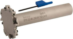 Iscar - Shank Connection, 1/4" Cutting Width, 5/8" Depth of Cut, 2" Cutter Diam, 4 Tooth Indexable Slotting Cutter - 3/4" Shank Diam, ETS-LN08 Toolholder, LNET Insert, Right Hand Cutting Direction - Americas Industrial Supply
