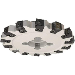 Iscar - Shell Mount B Connection, 0.744" Cutting Width, 30mm Depth of Cut, 125mm Cutter Diam, 32mm Hole Diam, 8 Tooth Indexable Slotting Cutter - FDN-CALN15 Toolholder, LNHT, LNKX, LNMT, LNMW Insert, Right Hand Cutting Direction - Americas Industrial Supply