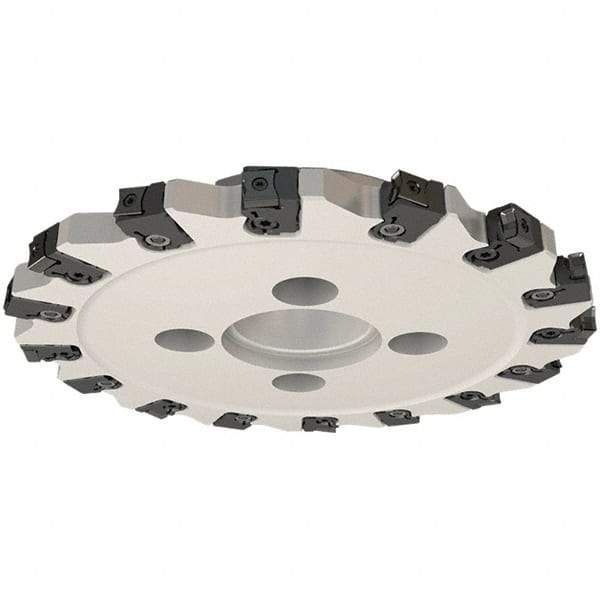 Iscar - Shell Mount C Connection, 0.551" Cutting Width, 58mm Depth of Cut, 250mm Cutter Diam, 60mm Hole Diam, 16 Tooth Indexable Slotting Cutter - FDN-CALN11 Toolholder, LNHT Insert, Right Hand Cutting Direction - Americas Industrial Supply