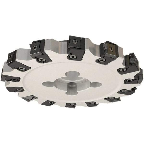 Iscar - Shell Mount Connection, 0.744" Cutting Width, 40mm Depth of Cut, 160mm Cutter Diam, 40mm Hole Diam, 10 Tooth Indexable Slotting Cutter - FDN-CALN15 Toolholder, LNHT, LNKX, LNMT, LNMW Insert, Right Hand Cutting Direction - Americas Industrial Supply