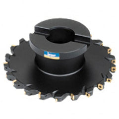 Iscar - Shell Mount E Connection, 0.7874" Cutting Width, 2.4409" Depth of Cut, 200mm Cutter Diam, 1.5748" Hole Diam, 8 Tooth Indexable Slotting Cutter - FDN Toolholder, QD.T Insert - Americas Industrial Supply