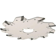 Iscar - Arbor Hole Connection, 0.106" Cutting Width, 39mm Depth of Cut, 160mm Cutter Diam, 32mm Hole Diam, 10 Tooth Indexable Slotting Cutter - GM-DG Toolholder, GIM, GIMY, GIP, GIPA Insert, Right Hand Cutting Direction - Americas Industrial Supply