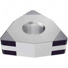 Iscar - WNGA432 M6 Grade IB10HC PCBN Turning Insert - TiN Finish, 80° Trigon, 1/2" Inscr Circle, 3/16" Thick, 1/32" Corner Radius - Americas Industrial Supply