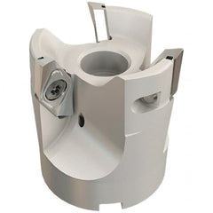 Iscar - 2 Inserts, 2" Cut Diam, 3/4" Arbor Diam, 0.4" Max Depth of Cut, Indexable Square-Shoulder Face Mill - 0/90° Lead Angle, 2.24" High, HSM90S APCR 1405 Insert Compatibility, Through Coolant, Series Helialu - Americas Industrial Supply