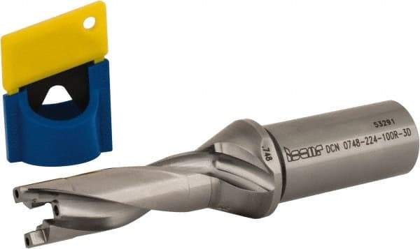 Iscar - 3/4" to 0.783" Diam, 3xD, 2.24" Max Depth, 1" Shank Diam, 5.63" OAL, Replaceable-Tip Drill - FCP, ICK, ICK-2M, ICM, ICN, ICP, iCP-2M Insert, 19 Seat Size, 45390721 Toolholder, Series SumoCham - Americas Industrial Supply