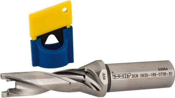 Iscar - 0.63" to 0.665" Diam, 3xD, 1.89" Max Depth, 3/4" Shank Diam, 4.86" OAL, Replaceable-Tip Drill - FCP, ICK, ICK-2M, ICM, ICN, ICP, iCP-2M Insert, 16 Seat Size, 45390879 Toolholder, Series SumoCham - Americas Industrial Supply
