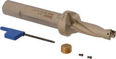 Iscar - 1.41" Max Drill Depth, 3xD, 15/32" Diam, Indexable Insert Drill - 2 Inserts, 5/8" Shank Diam, Straight Shank - Americas Industrial Supply