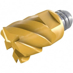 Iscar - MM EC-D Grade IC903 Carbide End Milling Tip Insert - TiAlN Finish, 8 Flutes, 5/8" Cutting Diam, 0.47" Depth of Cut, 0.8" Extension, 50° Helix - Americas Industrial Supply
