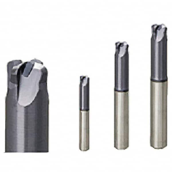 Iscar - 1/4", 4 Flute, Single End, Solid Carbide, 0.039" Corner Radius End Mill - 2-1/2" OAL, Right Hand Flute, 0.012" LOC, Right Hand Cut, 3/4" Extended Reach - Americas Industrial Supply