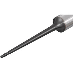 Iscar - 6mm Diam, 12mm LOC, 2 Flute Solid Carbide Ball End Mill - TiAlN Finish, Single End, 110mm OAL, 8mm Shank Diam, Spiral Flute - Americas Industrial Supply