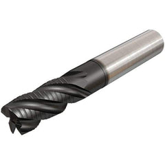 Iscar - 14mm Diam, 30mm LOC, 4 Flute Solid Carbide 45° Corner Chamfer Roughing End Mill - TiAlN Finish, 100mm OAL, 14mm Shank Diam, Single End, Extended Reach, 38° Helix - Americas Industrial Supply