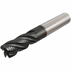 Iscar - 8mm Diam, 18mm LOC, 4 Flute Solid Carbide 45° Corner Chamfer Roughing End Mill - TiAlN Finish, 63mm OAL, 8mm Shank Diam, Single End, Extended Reach, 38° Helix - Americas Industrial Supply