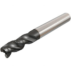 Iscar - 8mm Diam, 18mm LOC, 3 Flute Solid Carbide 45° Corner Chamfer Roughing End Mill - TiAlN Finish, 63mm OAL, 8mm Shank Diam, Single End, Extended Reach, 38° Helix - Americas Industrial Supply