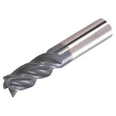 Iscar - 1/2", 4 Flute, Single End, Solid Carbide, 0.09" Corner Radius End Mill - 3-1/2" OAL, 38° Helix, Right Hand Flute, 1" LOC, Right Hand Cut, 1-1/2" Extended Reach - Americas Industrial Supply