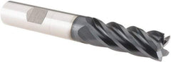 Iscar - 1/2", 5 Flute, Single End, Solid Carbide, 0.025" Corner Radius End Mill - 3-1/2" OAL, Right Hand Flute, 1-1/4" LOC, Right Hand Cut - Americas Industrial Supply