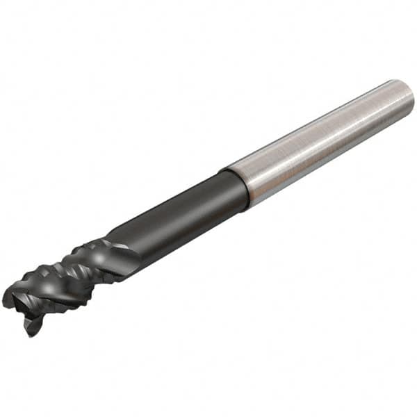 Iscar - 16mm Diam, Coarse Pitch, 14mm LOC, 3 Flute Solid Carbide 0.2mm Corner Radius Roughing End Mill - Uncoated, 92mm OAL, 16mm Shank Diam, Single End, Extended Reach, 45° Helix - Americas Industrial Supply