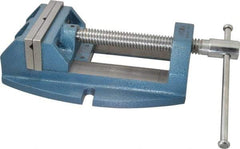 Wilton - 5" Jaw Opening Capacity x 2-1/8" Throat Depth, Horizontal Drill Press Vise - 5" Wide x 2-1/8" High Jaw, Stationary Base, Standard Speed, 12-3/4" OAL x 4.4" Overall Height, Cast Iron - Americas Industrial Supply