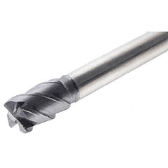 Iscar - 10mm, 4 Flute, Single End, Solid Carbide, 0.5mm Corner Radius End Mill - 130mm OAL, 45° Helix, Right Hand Flute, 15mm LOC, Right Hand Cut, 19.2mm Extended Reach - Americas Industrial Supply