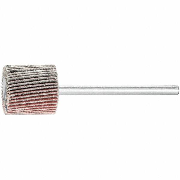 PFERD - 5/8" Diam x 5/8" Face Width, Aluminum Oxide Coated Mounted Flap Wheel - 1/8" Shank Mount, 240 Grit, 50,000 Max RPM - Americas Industrial Supply