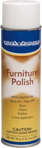 PRO-SOURCE - 19 Fluid Ounce Furniture Polish - Lemon Scent, Aerosol - Americas Industrial Supply