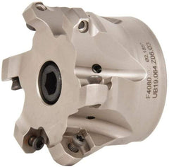 Walter - 3" Cut Diam, 1" Arbor Hole, 3mm Max Depth of Cut, 43° Indexable Chamfer & Angle Face Mill - 6 Inserts, ODM. 0504.., ODH. 0504.. Insert, Series F4080 - Americas Industrial Supply