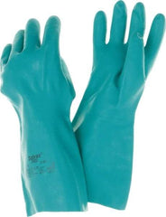 Ansell - 15" Long, 22 mil Thick, Chemical Resistant Gloves - Green - Americas Industrial Supply