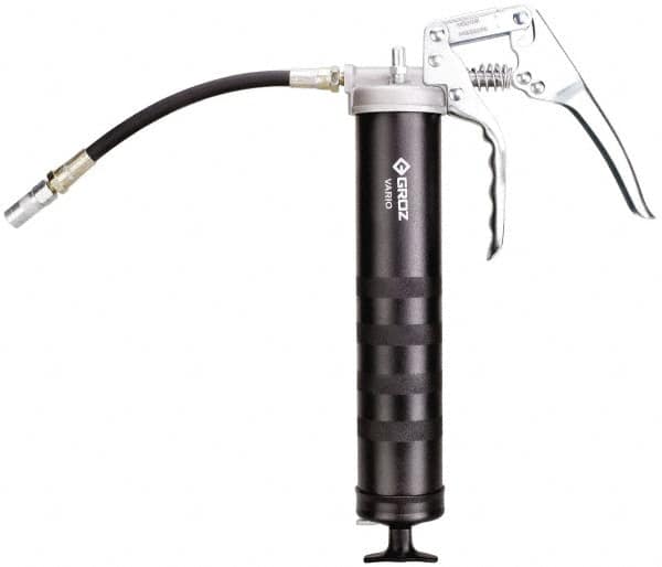 PRO-LUBE - 7,000 Max psi, Flexible Pistol Grease Gun - 14 oz Capacity, 1/8 Thread Outlet, 33 Strokes per oz - Americas Industrial Supply