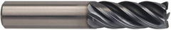 Kennametal - 5/8", 1-1/4" LOC, 5/8" Shank Diam, 3-1/2" OAL, 5 Flute, Solid Carbide Square End Mill - Single End, AlTiN Finish, Spiral Flute, Variable° Helix, Right Hand Cut, Right Hand Flute, Series UCDE - Americas Industrial Supply