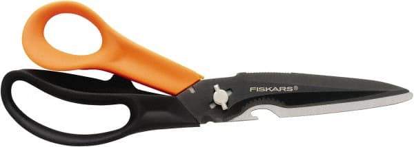 Fiskars - 4-1/2" LOC, 9" OAL Scissors - Dual Composite Handle, For General Purpose Use - Americas Industrial Supply