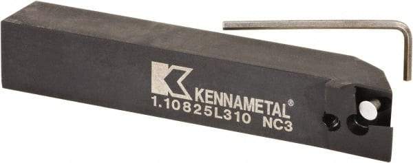Kennametal - 1.108...93DEG, Left Hand Cut, -3° Lead Angle, 25mm Shank Height x 25mm Shank Width, Positive Rake Indexable Turning Toolholder - 150mm OAL, D2FIX15..LHP/FN/MS Insert Compatibility, Series Fix-Perfect - Americas Industrial Supply