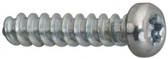 Made in USA - M2.5 Pan Head Torx Sheet Metal Screw - Case Hardened Steel, 12" Length Under Head, Grade 1022, T8 Drive - Americas Industrial Supply