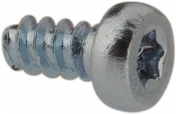 Made in USA - M1.4 Pan Head Torx Sheet Metal Screw - Case Hardened Steel, 3" Length Under Head, Grade 1022, T3 Drive - Americas Industrial Supply