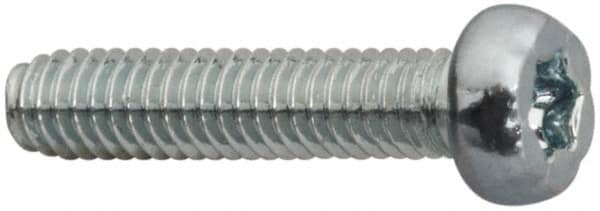 Made in USA - M2 Pan Head Torx Sheet Metal Screw - Case Hardened Steel, 10" Length Under Head, Grade 1022, T5 Drive - Americas Industrial Supply
