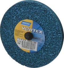 Norton - 3" Medium Grade Aluminum Oxide Deburring Disc - Quick Change Connection - Americas Industrial Supply