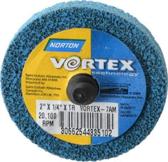 Norton - 2" Medium Grade Aluminum Oxide Deburring Disc - Quick Change Connection - Americas Industrial Supply