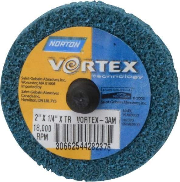Norton - 2" Medium Grade Aluminum Oxide Deburring Disc - Quick Change Connection - Americas Industrial Supply