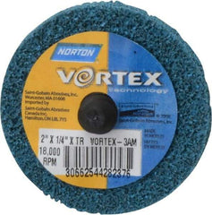 Norton - 2" Medium Grade Aluminum Oxide Deburring Disc - Quick Change Connection - Americas Industrial Supply