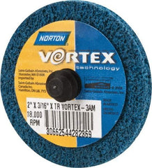 Norton - 2" Medium Grade Aluminum Oxide Deburring Disc - Quick Change Connection - Americas Industrial Supply