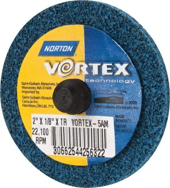 Norton - 2" Medium Grade Aluminum Oxide Deburring Disc - Quick Change Connection - Americas Industrial Supply