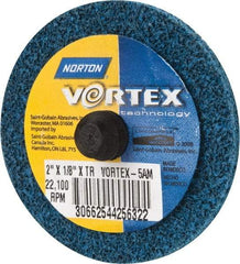 Norton - 2" Medium Grade Aluminum Oxide Deburring Disc - Quick Change Connection - Americas Industrial Supply