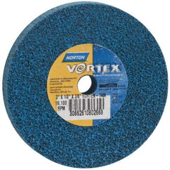 Norton - 2" Diam, 1/8" Face Width, 1/4" Center Hole, Medium Grade, Aluminum Oxide Deburring Wheel - Unitized, Medium Density 5 Grade - Americas Industrial Supply