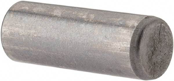 Made in USA - 5mm Diam x 14mm Pin Length Alloy Steel Standard Dowel Pin - Bright Finish, C 47-58 & C 60 (Surface) Hardness, 1 Beveled & 1 Rounded End - Americas Industrial Supply