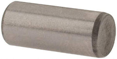 Made in USA - 5mm Diam x 12mm Pin Length Alloy Steel Standard Dowel Pin - Bright Finish, C 47-58 & C 60 (Surface) Hardness, 1 Beveled & 1 Rounded End - Americas Industrial Supply