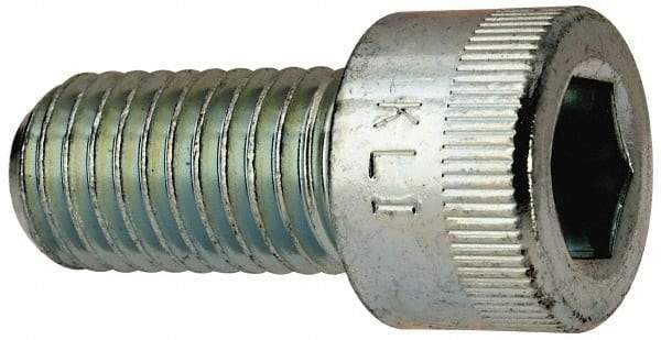 Made in USA - 5/8-11 UNC Hex Socket Drive, Socket Cap Screw - Alloy Steel, Zinc-Plated Finish, Fully Threaded, 1-1/4" Length Under Head - Americas Industrial Supply