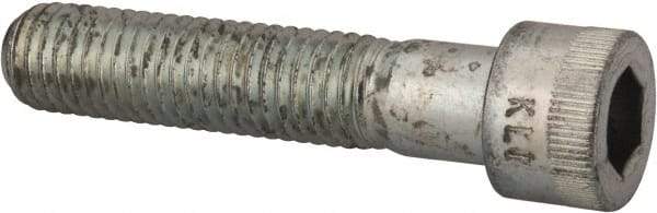 Made in USA - 5/8-11 UNC Hex Socket Drive, Socket Cap Screw - Alloy Steel, Zinc-Plated Finish, Partially Threaded, 3" Length Under Head - Americas Industrial Supply