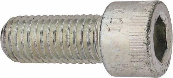 Made in USA - 5/8-11 UNC Hex Socket Drive, Socket Cap Screw - Alloy Steel, Zinc-Plated Finish, Fully Threaded, 1-1/2" Length Under Head - Americas Industrial Supply