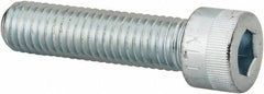Made in USA - 1/2-13 UNC Hex Socket Drive, Socket Cap Screw - Alloy Steel, Zinc-Plated Finish, Fully Threaded, 2" Length Under Head - Americas Industrial Supply