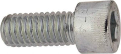 Made in USA - 3/8-16 UNC Hex Socket Drive, Socket Cap Screw - Alloy Steel, Zinc-Plated Finish, Fully Threaded, 7/8" Length Under Head - Americas Industrial Supply