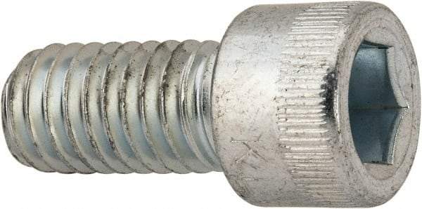 Made in USA - 3/8-16 UNC Hex Socket Drive, Socket Cap Screw - Alloy Steel, Zinc-Plated Finish, Fully Threaded, 3/4" Length Under Head - Americas Industrial Supply